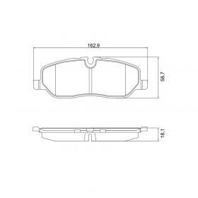 PASTILHA FREIO LAND ROVER DISCOVERY  - DIANTEIRA S/ ALARME SISTEMA GIRLING - - PD1069 FRAS-LE